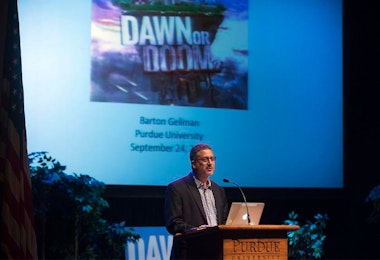 Keynote speaker giving a presentation