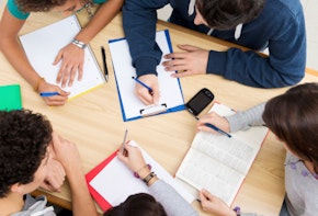 Group Of Friends Studying Together