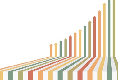 Arrow Chart moving up a 3D wall