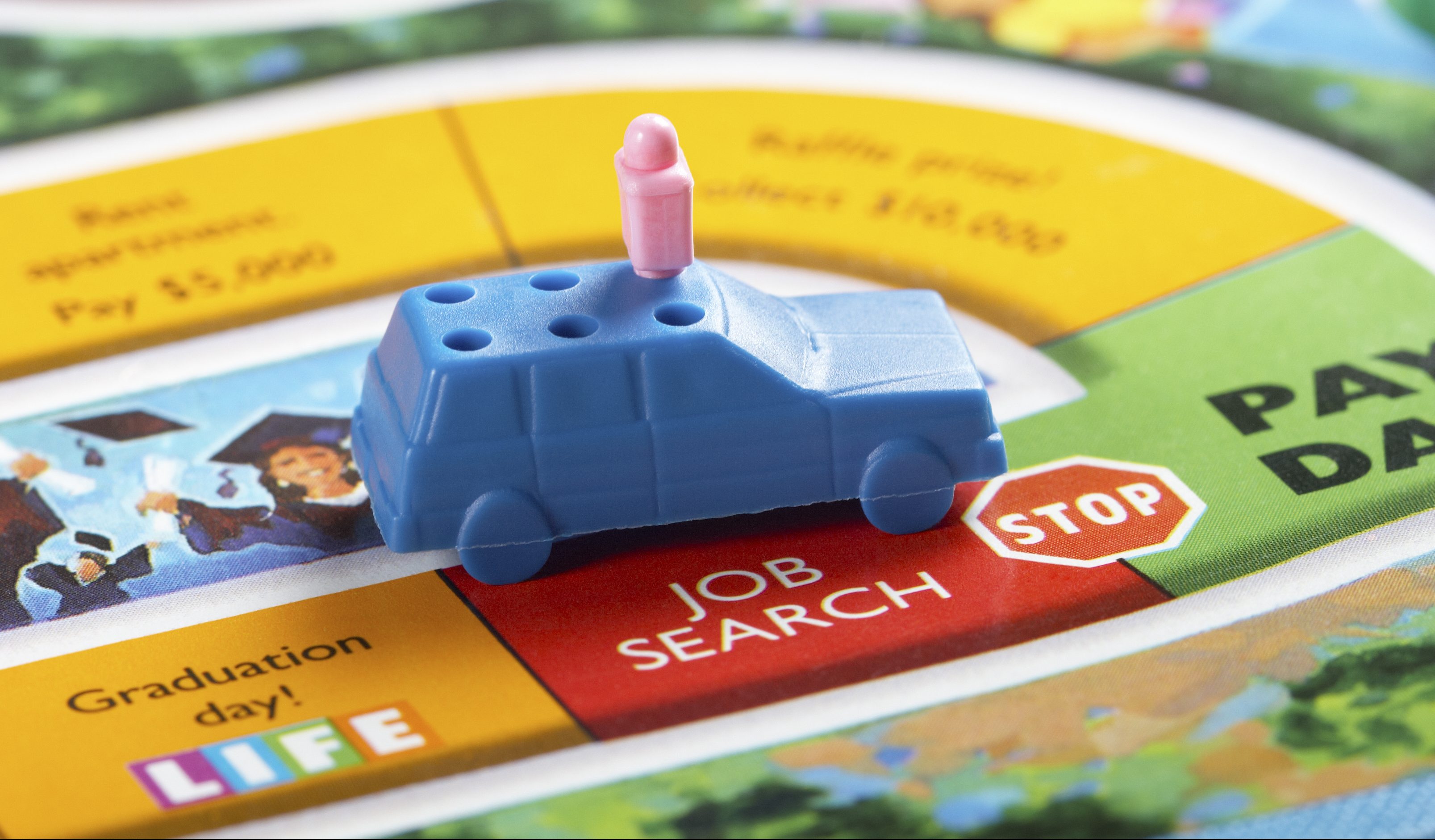 Oxford, Connecticut, United States - September 6, 2011: A player lands on 