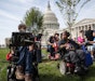 WASHINGTON, DC - SEPTEMBER 26: People in wheelchairs, from the group ADAPT, wait for senators to arrive for a news conference in opposition to the Graham-Cassidy health care bill, September 26, 2017 in Washington, DC. The Graham-Cassidy bill, the GOP's latest effort to repeal the Affordable Care Act (ACA), is in peril after Sen. Susan Collins (R-ME) announced her opposition to the bill on Monday night. (Photo by Drew Angerer/Getty Images)