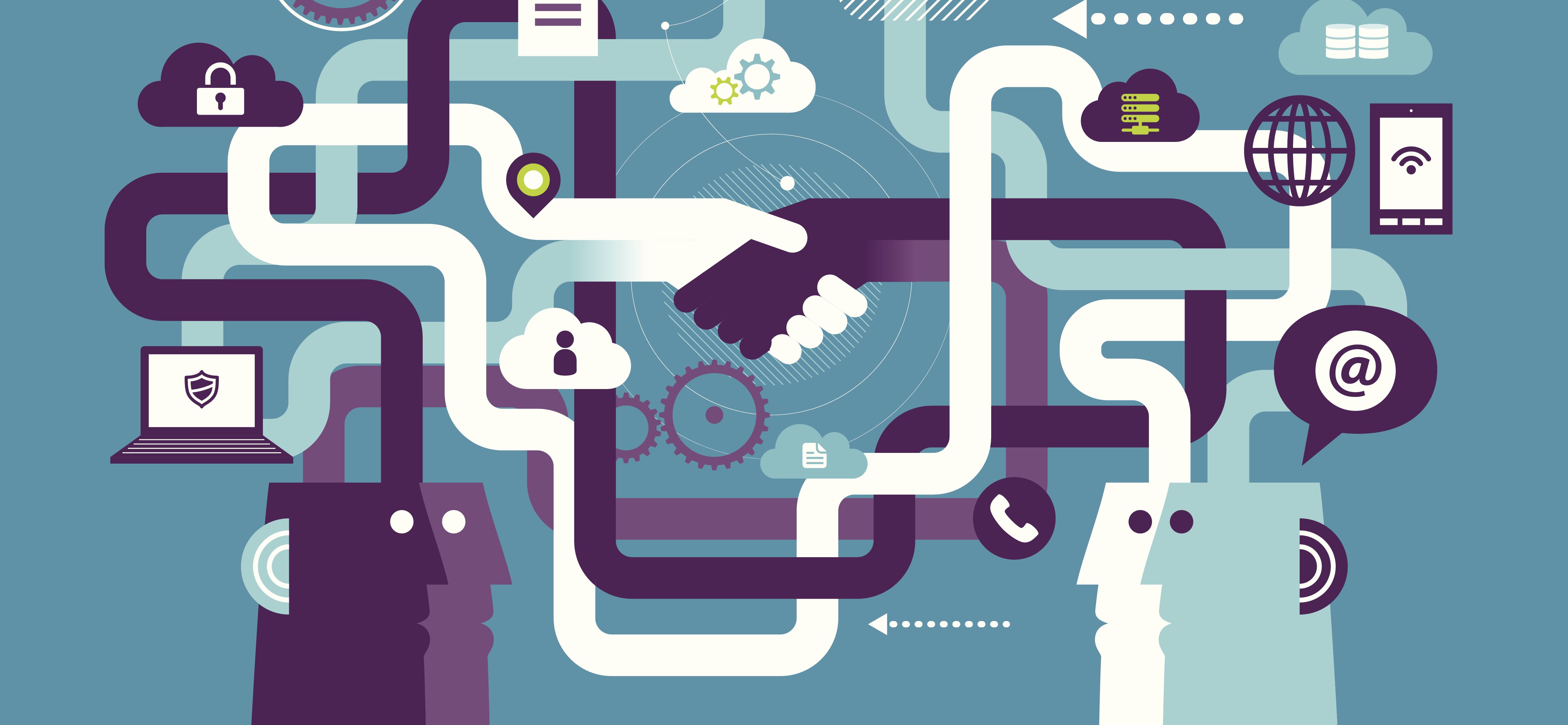 Vector illustration - Cooperation