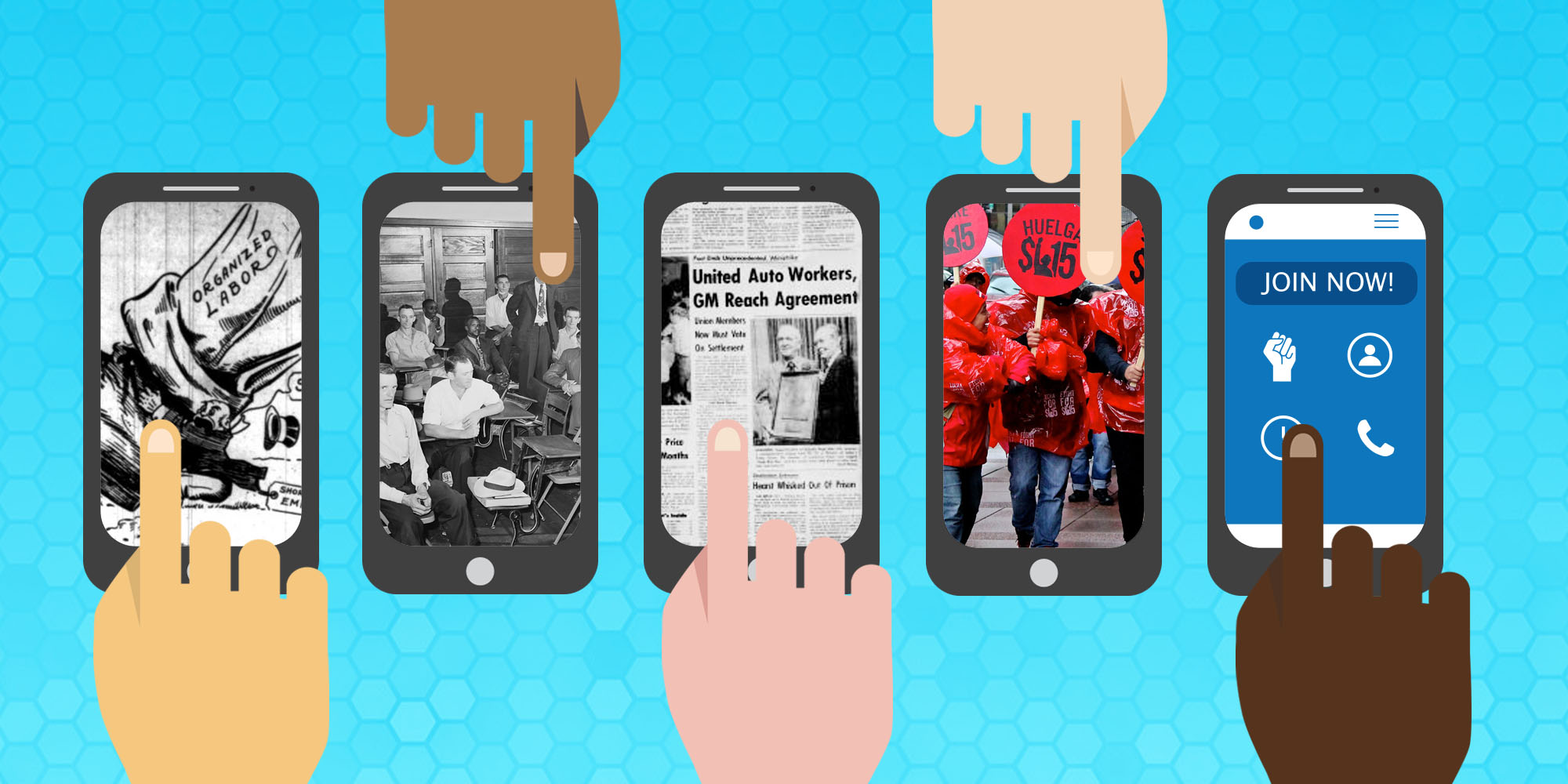 a group of people holding up their cell phones