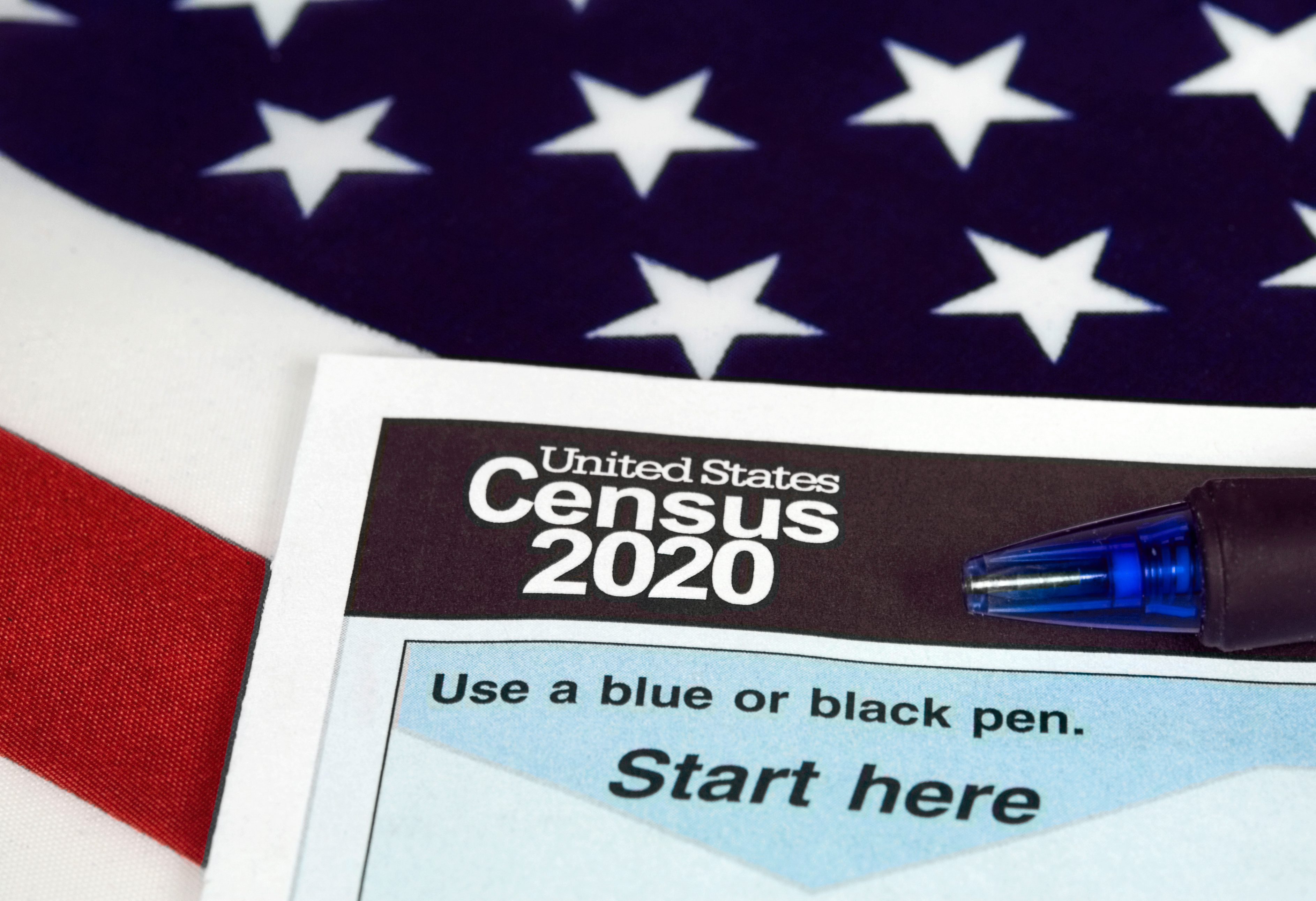 a photograph of the top portion of the 2020 Census
