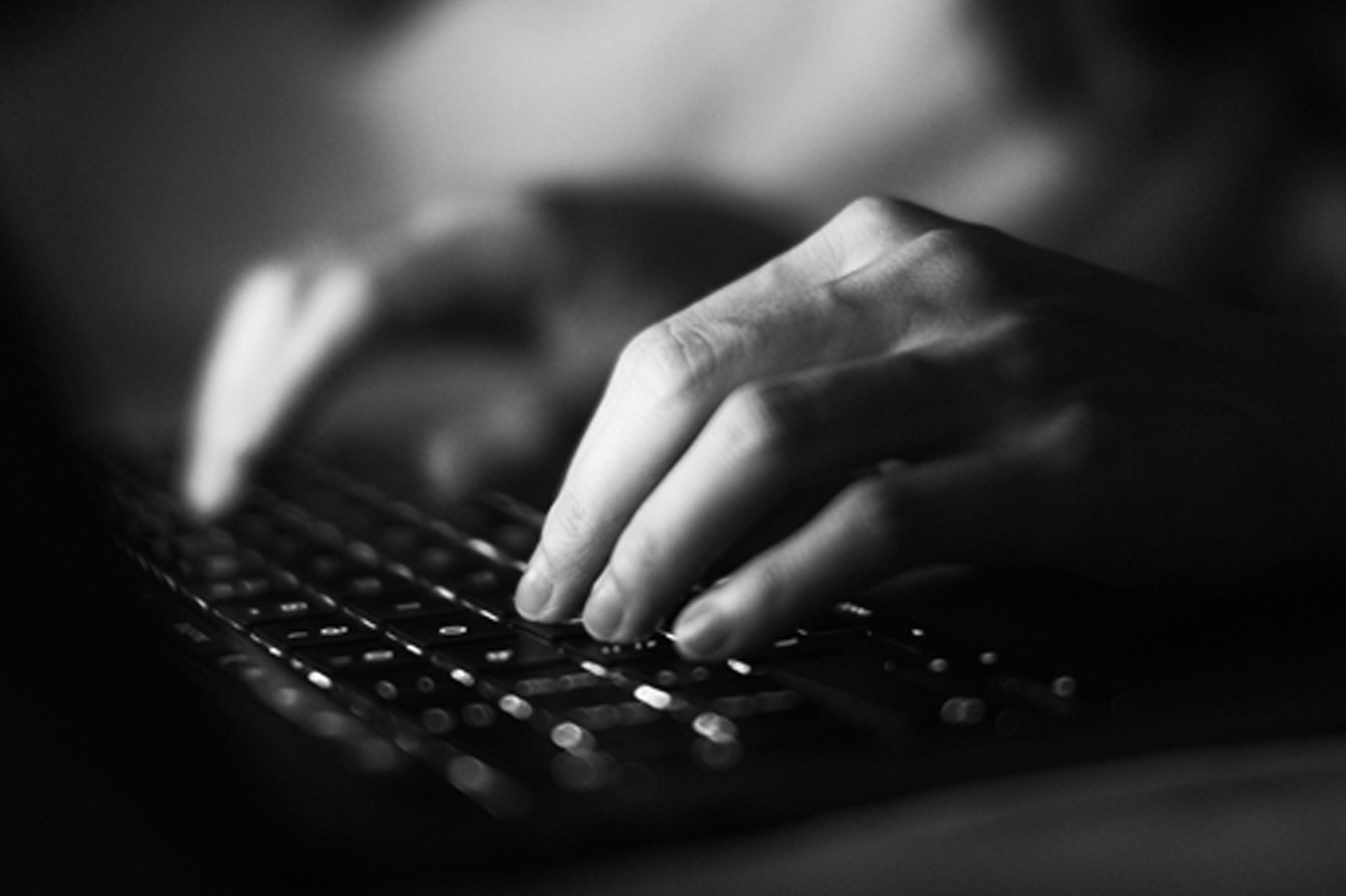 Keyboarding and hands typing