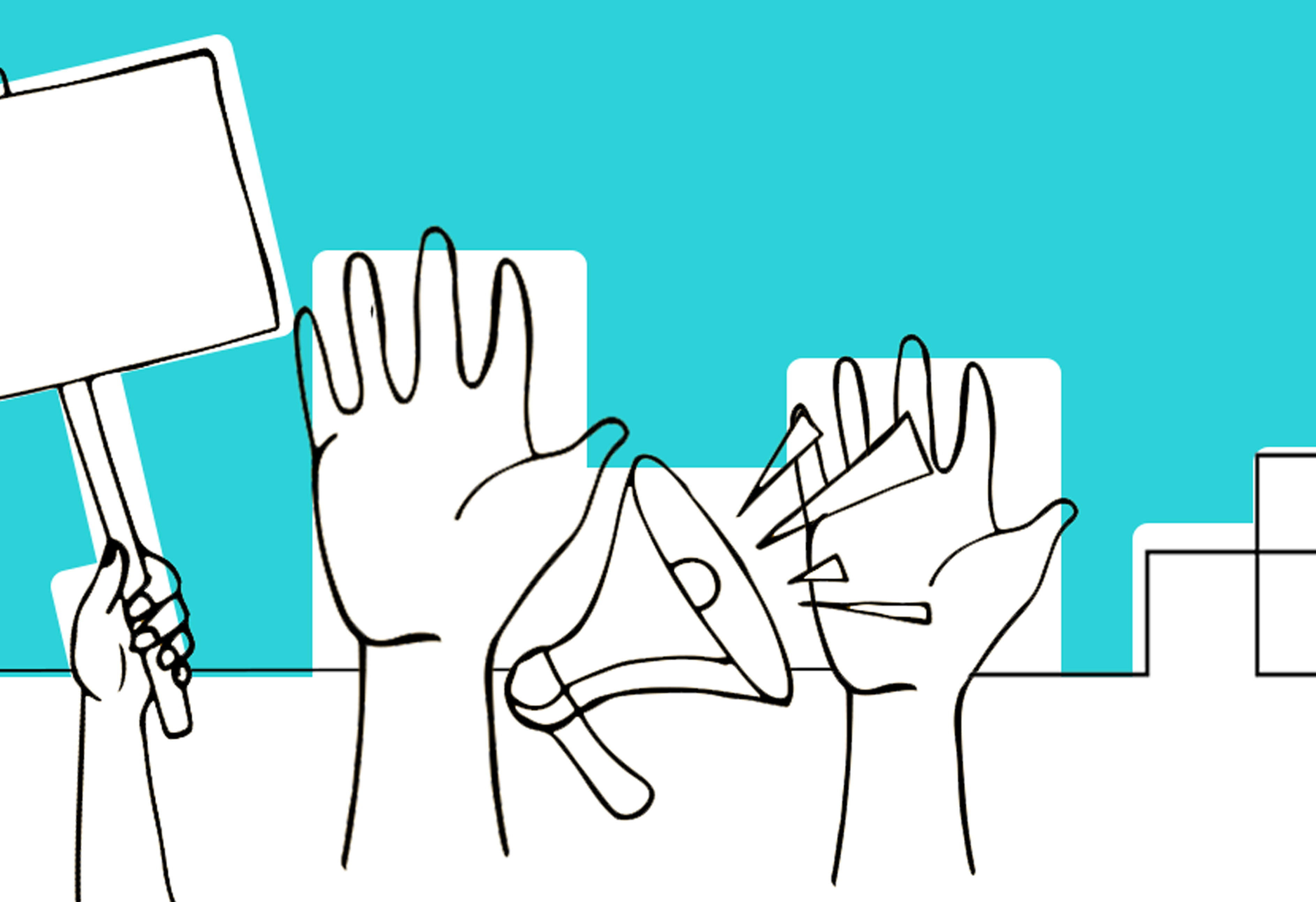 Ilustration of hands in the air