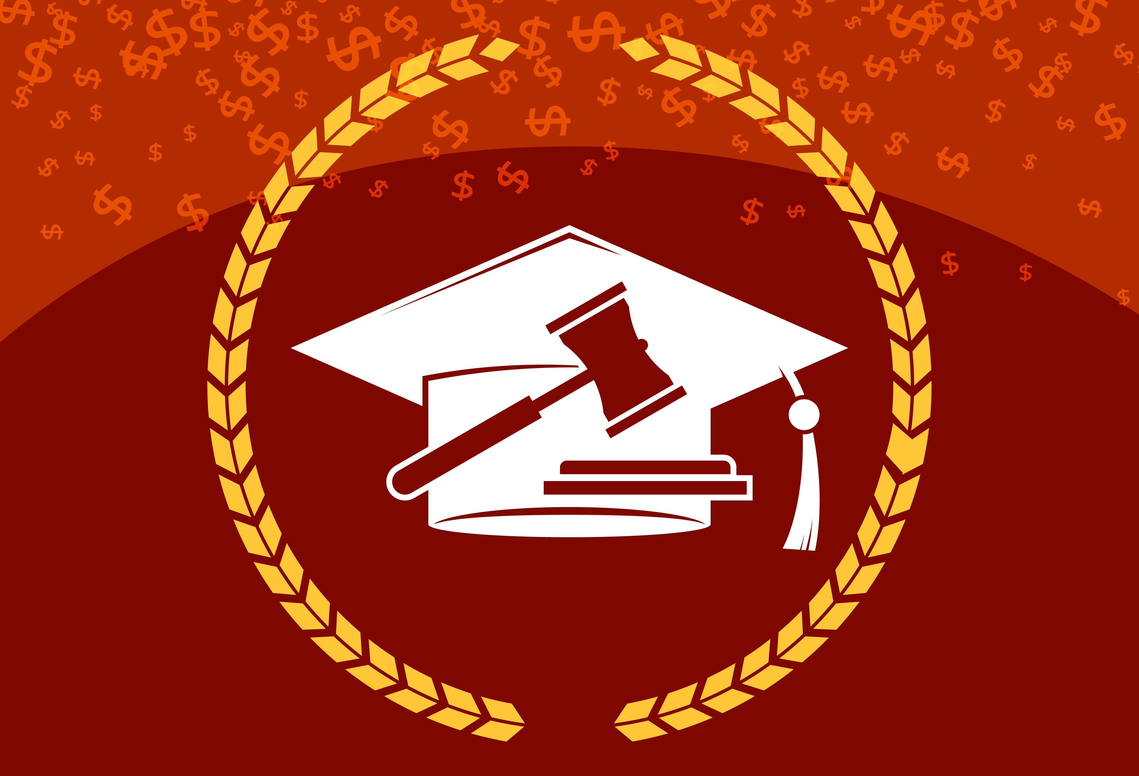 a picture of a graduation cap and a hammer