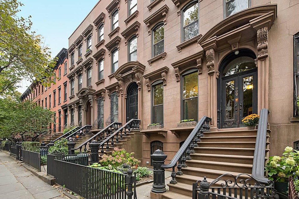 Photograph of brownstones