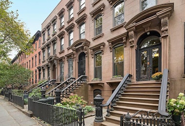 Photograph of brownstones