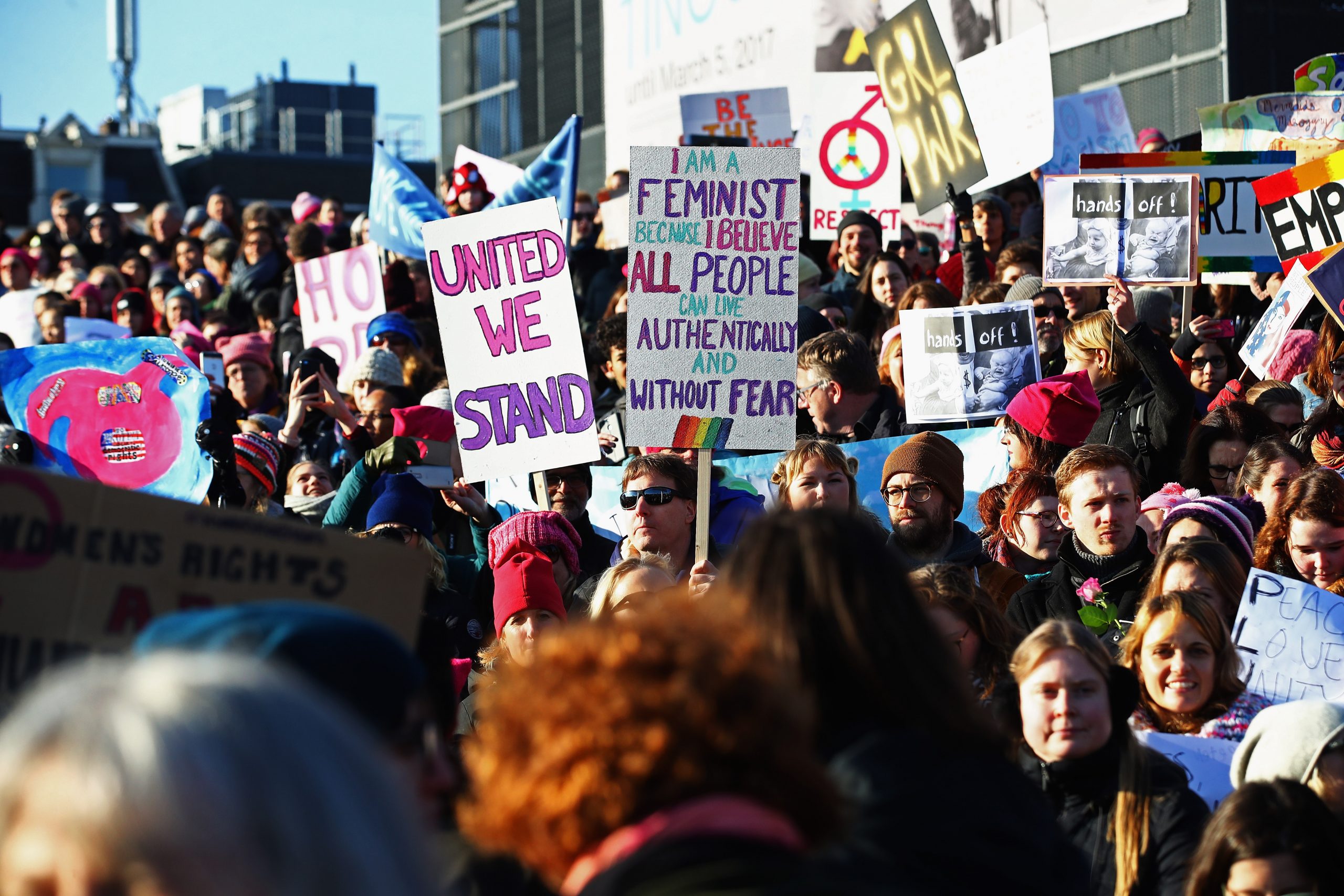 AMSTERDAM, NETHERLANDS - JANUARY 21:  Demonstrators with a sign saying 