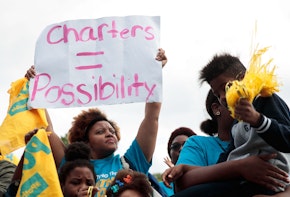 NEW YORK, NEW YORK - SEPTEMBER 28: Parents, schoolchildren and education activists rally during an event supporting public charter schools and protesting New York's racial achievement gap in education, in Prospect Park, September 28, 2016 in the Brooklyn borough of New York City. The #PathToPossible rally and march, organized by the Families for Excellent Schools, is calling for New York City to double its public charter school sector to 200,000 students by 2020. An estimated 25,000 people attended the rally. (Photo by Drew Angerer/Getty Images)