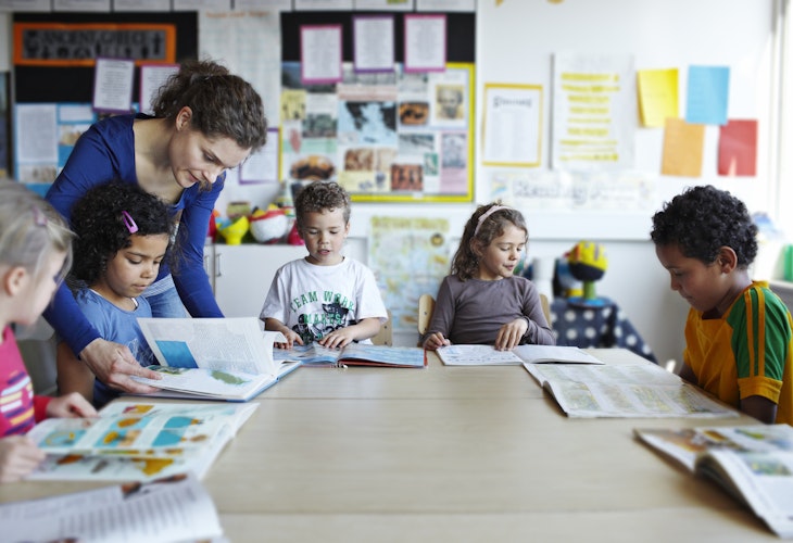 Shot school classroom