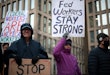 WASHINGTON, DC - FEBRUARY 05: Protesters rally outside of the Theodore Roosevelt Federal Building headquarters of the U.S. Office of Personnel Management on February 05, 2025 in Washington, DC. The group of federal employees and supporters are protesting against Elon Musk, tech billionaire and head of the Department of Government Efficiency (DOGE), and his aids who have been given access to federal employee personal data and have allegedly locked out career civil servants from the OPM computer systems. (Photo by Alex Wong/Getty Images)