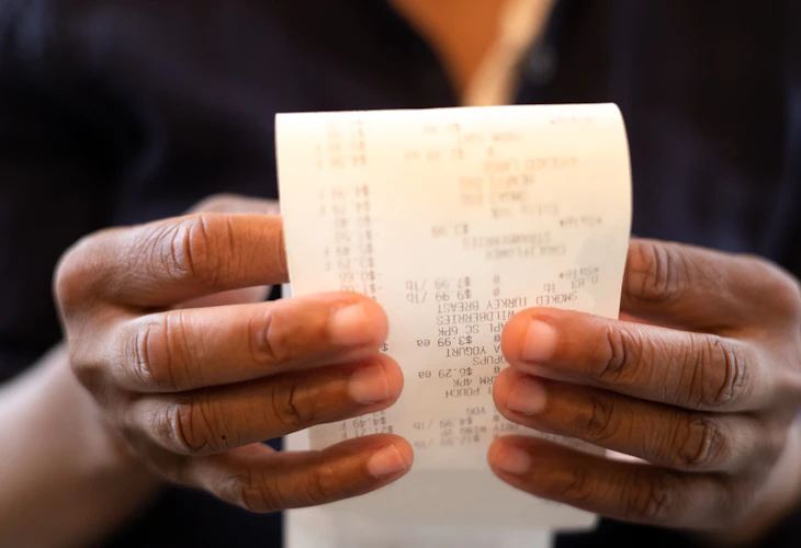 anxiously reading receipt ~ shot with canon eos rp